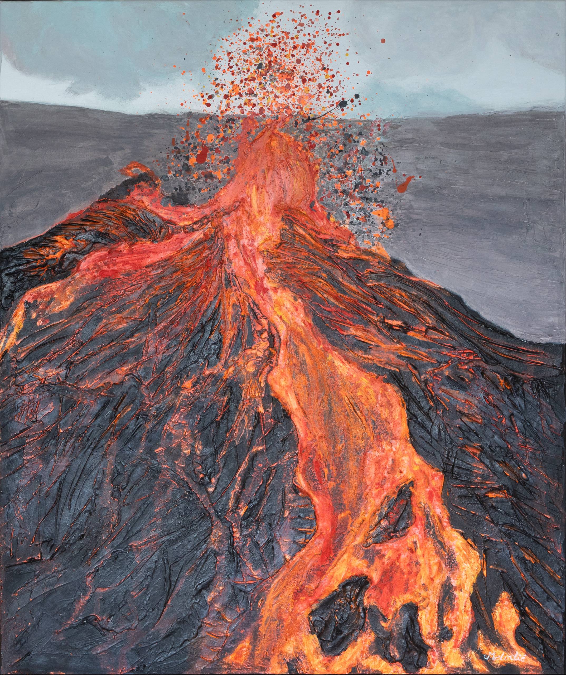 Ein brodelnder Vulkan